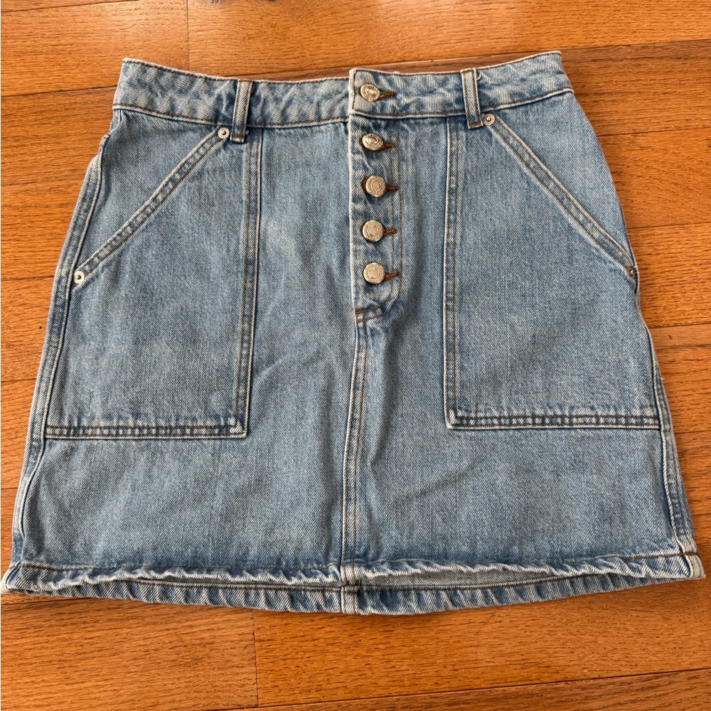 Topshop size 6 Button Fly Denim Skirt